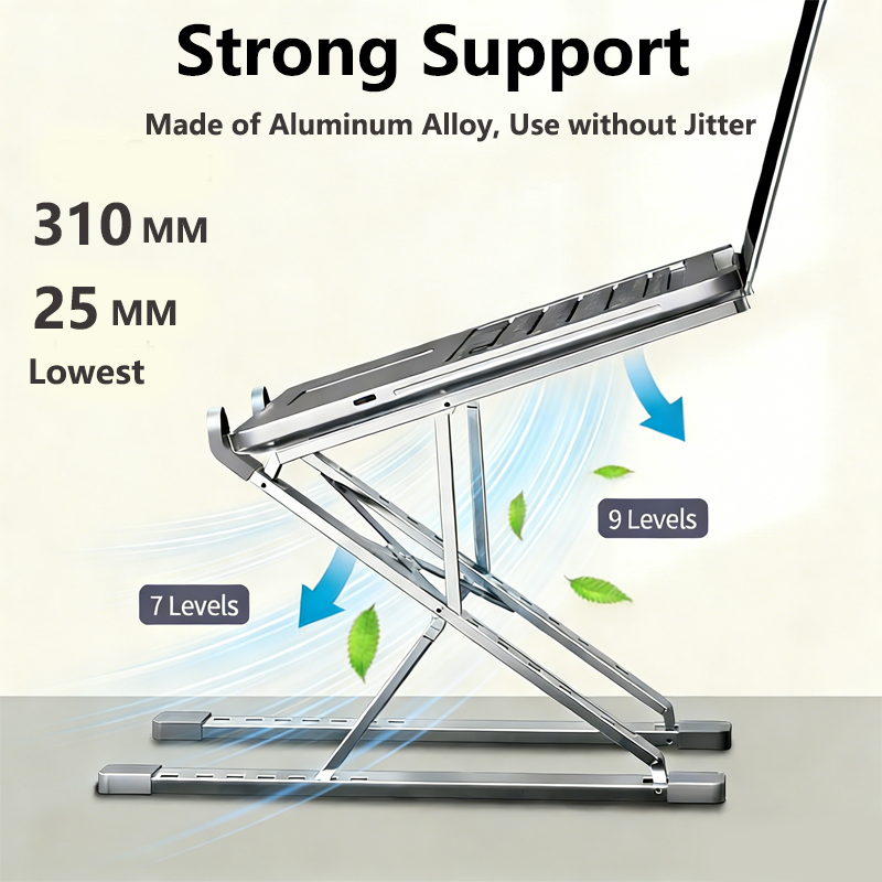 Laptop Ergonomic Accessories - Soporte Plegable Ajustable de Aluminio para