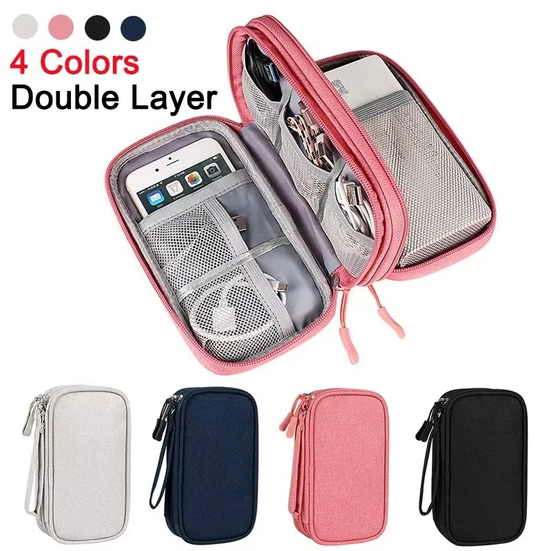 Cable Management Bag - Bolsa de transporte impermeable para viaje,