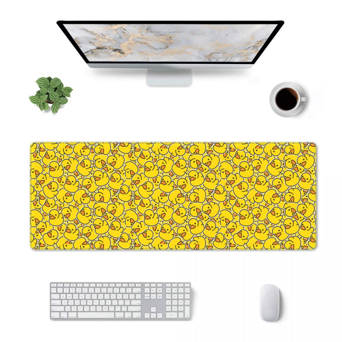 Yellow Laptop Accessories - Alfombrilla de Ratón Grande Amarilla con