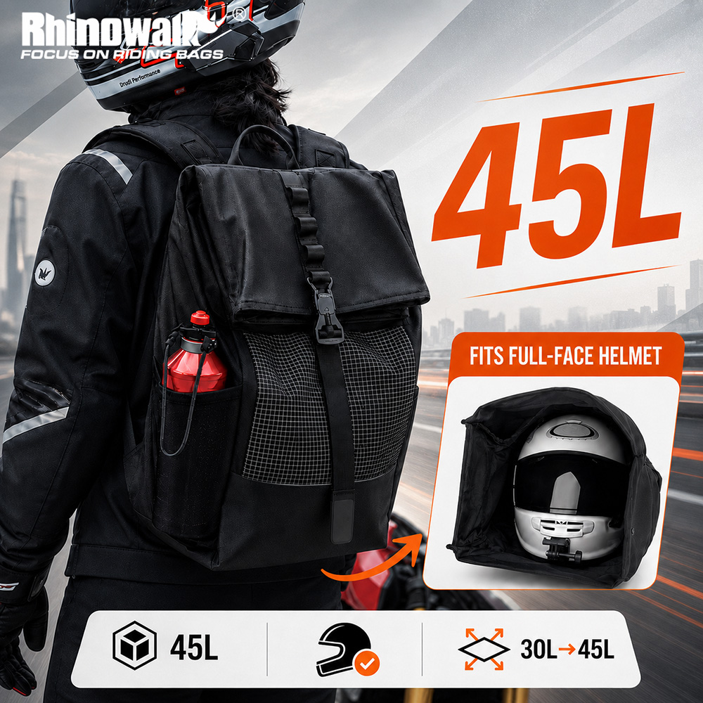 Laptop Accessories Pouch - Mochila para Casco de Motocicleta Rhinowalk