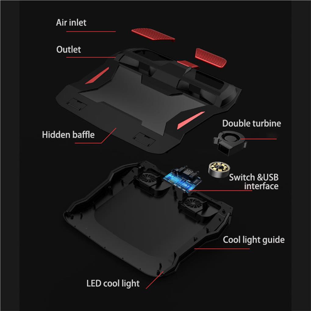 Base de refrigeración potente  - Laptop Accessories Cooling Pad reseña y precio