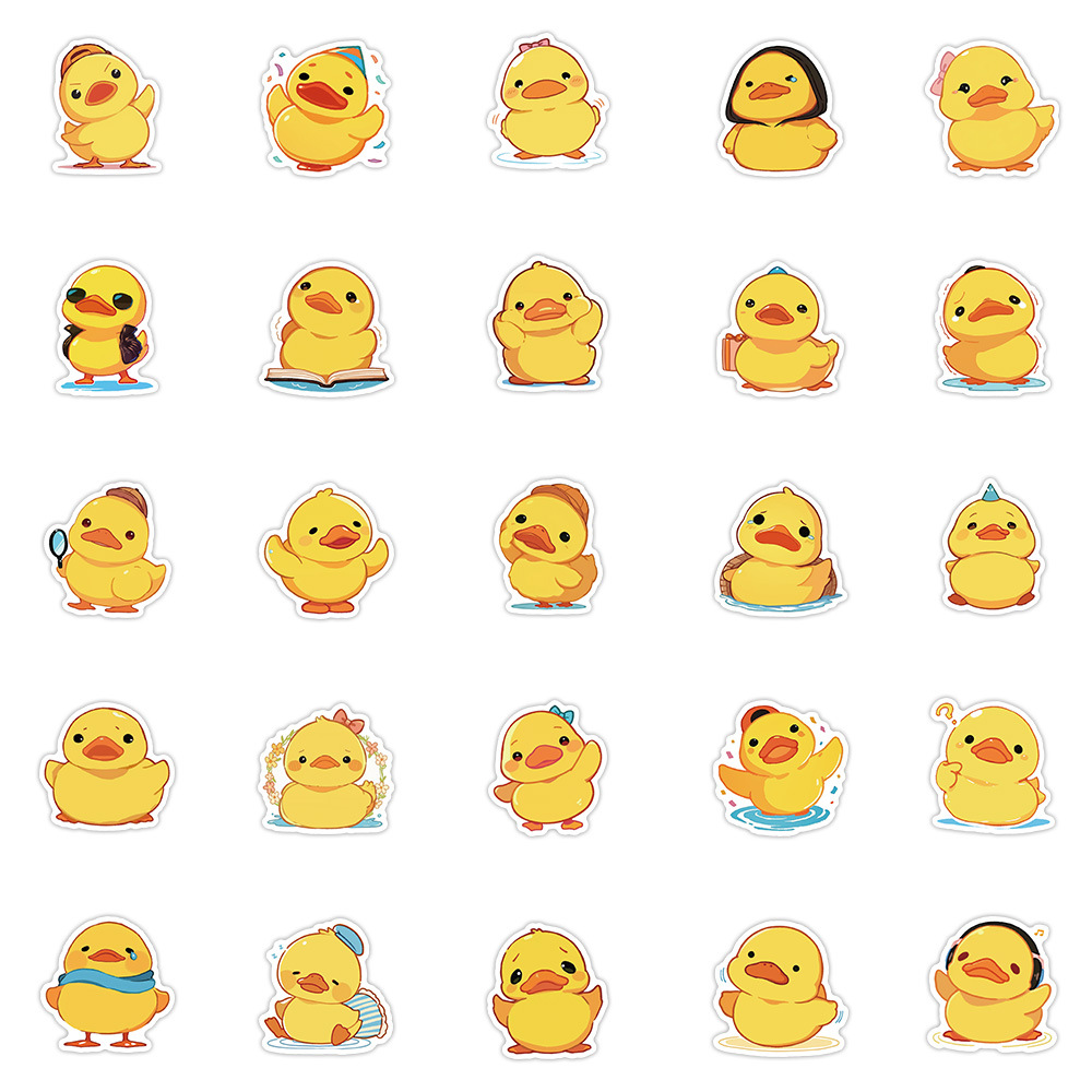 Pegatinas de pato amarillo peq - Yellow Laptop Accessories reseña y precio