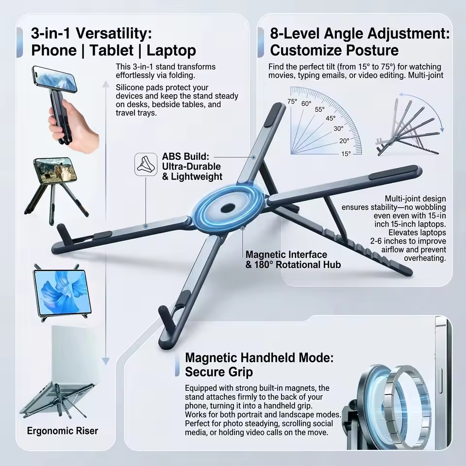 Soporte Magnético Portátil par - Laptop Ergonomic Accessories reseña y precio